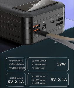 WPD-89 Aumoon Fast charging 22.5w big power banks 50000mah 60000mah 80000mah fast charge power bank 100000mah