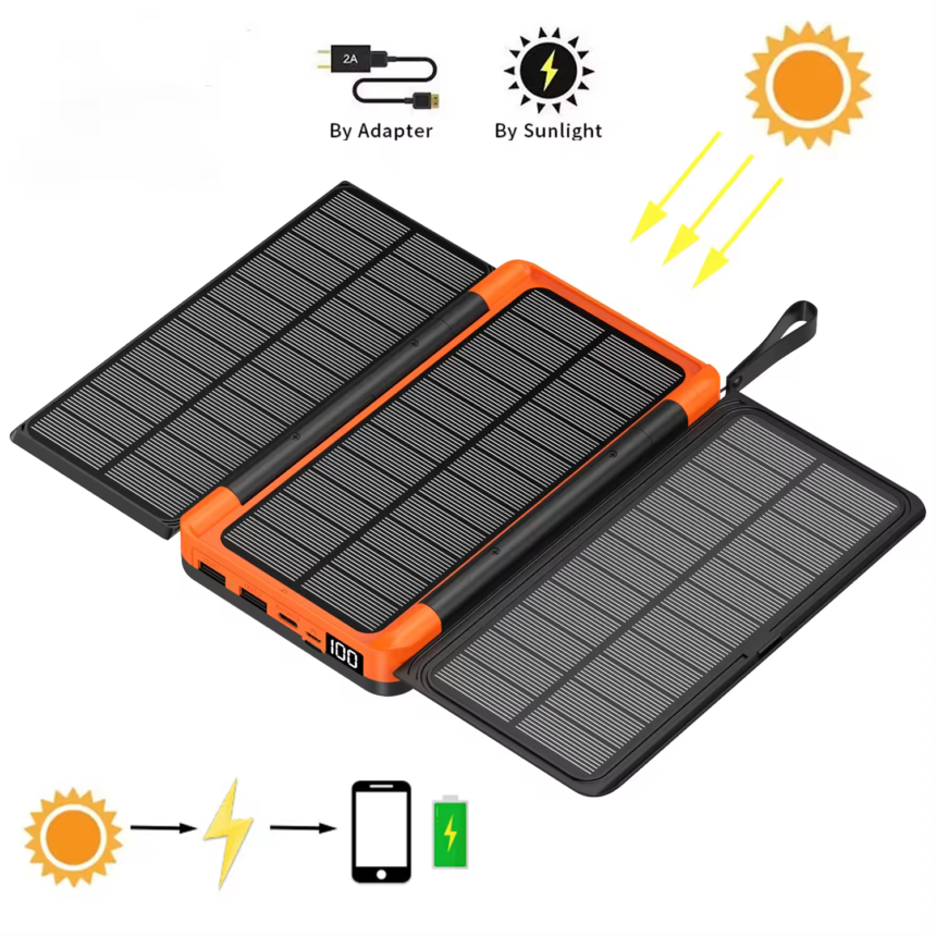 Sep 85 Foldable Solar Power Bank Support Wireless Charging Battery 10000mah20000mah With 1376