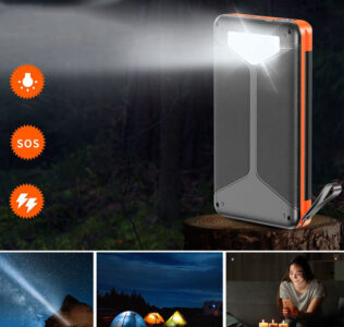 SEP-85 Foldable Solar Power Bank support Wireless Charging Battery 10000mah/20000mah with outdoor LED Flashlight