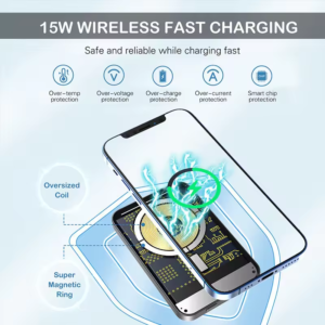 WEP-88 Portable fast 15W wireless charger magnet power hank 5000mah/10000mah ultra thin power bank