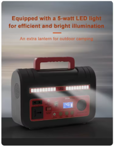 BPS-300W Bluetooth speaker LED lamp Solar Generator Emergency Solar Power Banks 300W Portable Power Stations