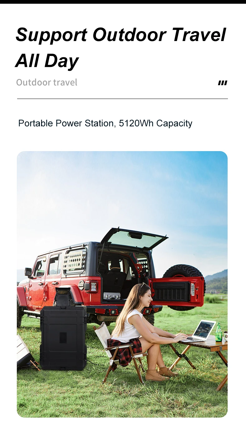 Aumoon Power Station 110V 220V 5000W Portable Solar Generator 5kw Lifepo4 Battery for Lithium ion Battery